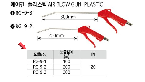 [협성]에어건( RG-9-3 (300mm)) 상세내용 이미지